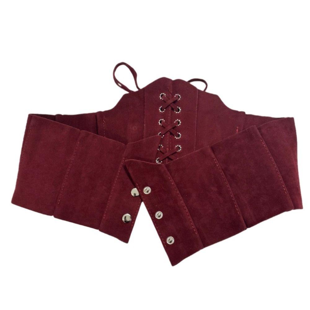 Adjustable Pu Leather Corset PU Leather Western Cowboy Belt Elegant Suede Wide Belt Waistband