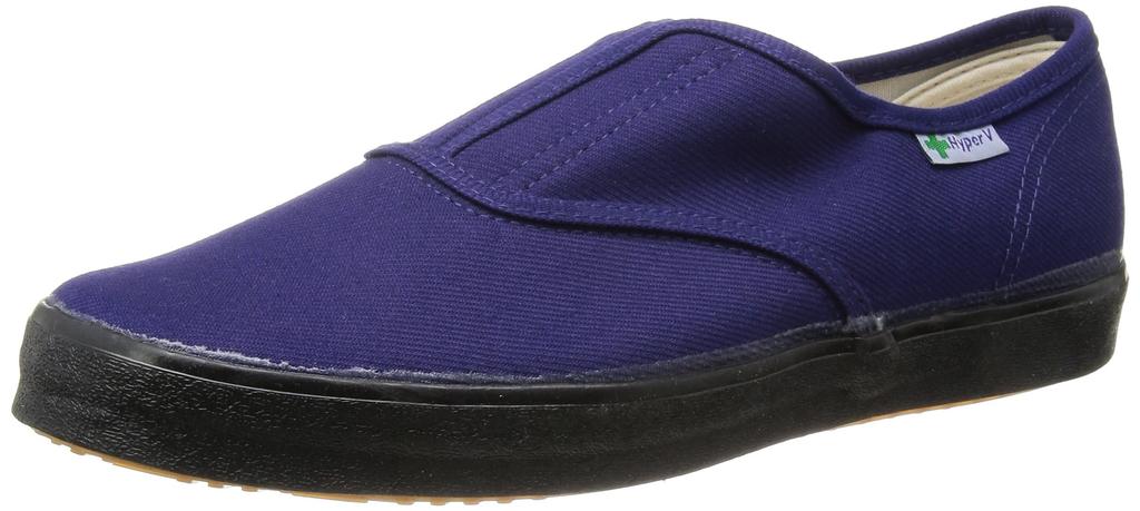 Nissin Rubber Hyper V Work Shoes, #1000, Non-Slip, Lightweight, No Toe Cap, Men's, Navy, Size 26.5