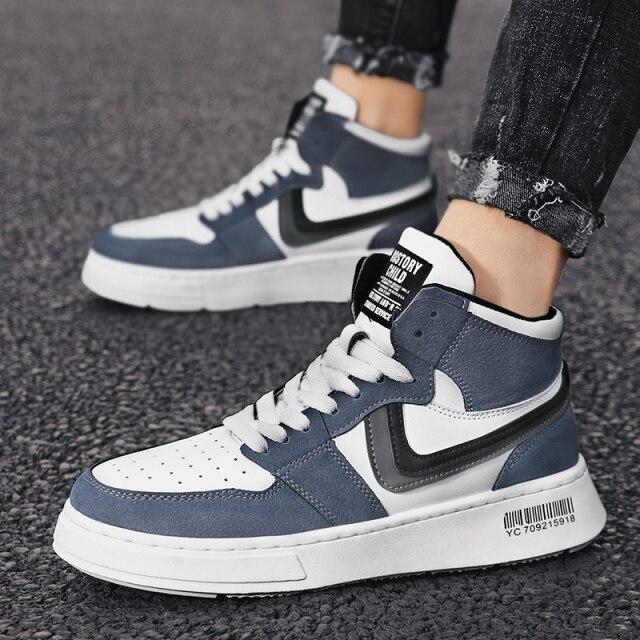Crlaydk Spring New High Top Sneakers Walking Sports Tennis Breathable Shoes Lace -Up Comfortable Footwear Ankle Basket Homme