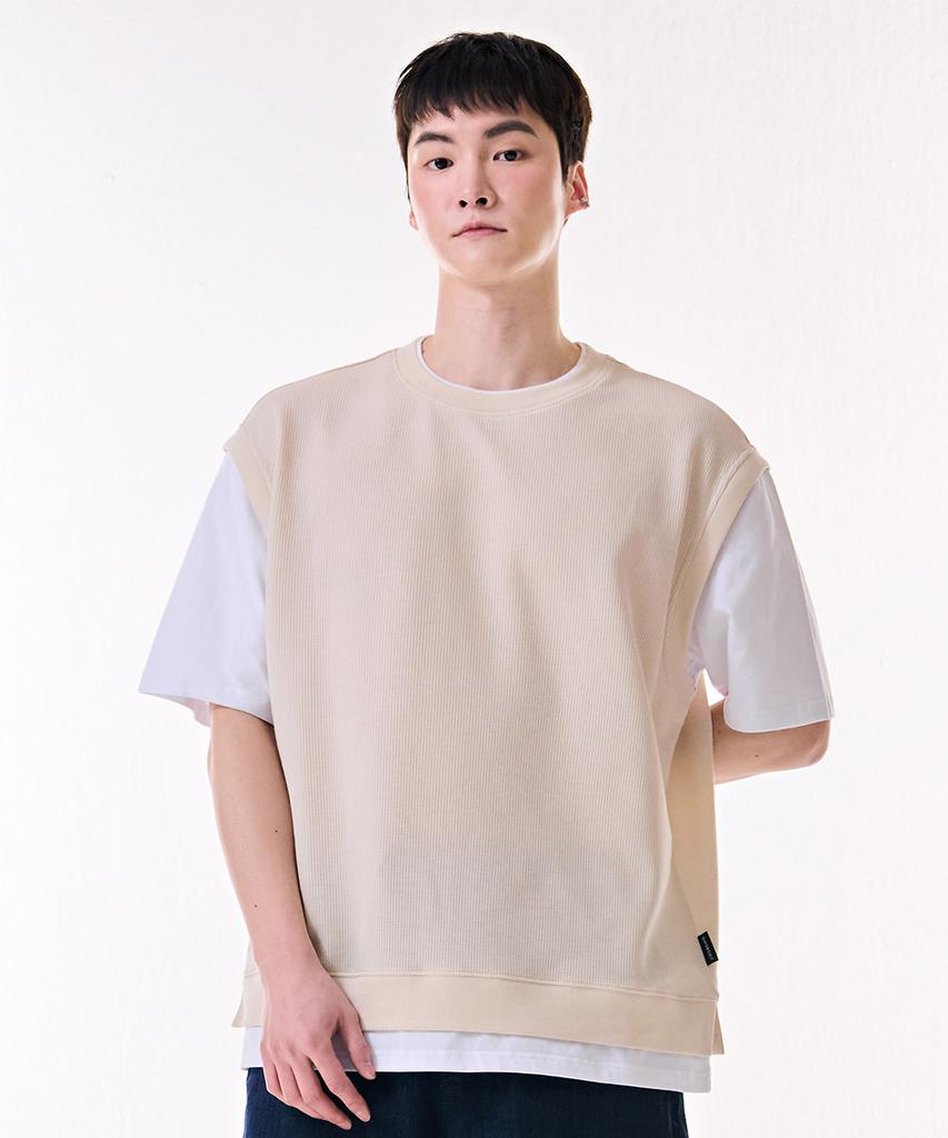 CHASECULT Men'S Layered Short Sleeve T-Shirt-Dbrk5818D05