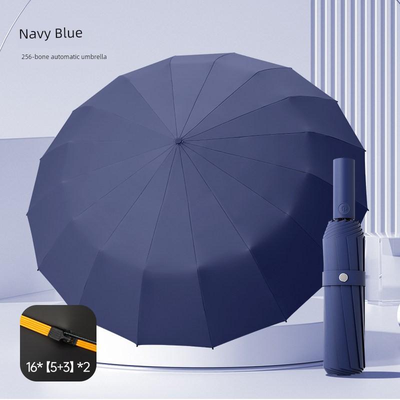 Extra Large, Thickened, Reinforced Automatic Umbrella for Men, Foldable Sunshade Umbrella for Women, Dual-Use for Sun and Rain, 256 Ribs