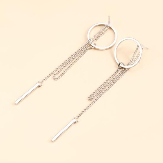 1 пара женских висячих серег с полой цепочкой, обруч с кисточками, украшение для ушей, ювелирные изделия