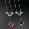 Европейский и Американский Готический Панк Летучая Мышь Сердце Кулон Ожерелье - Хэллоуин Уличная Мода для Стильных Девушек