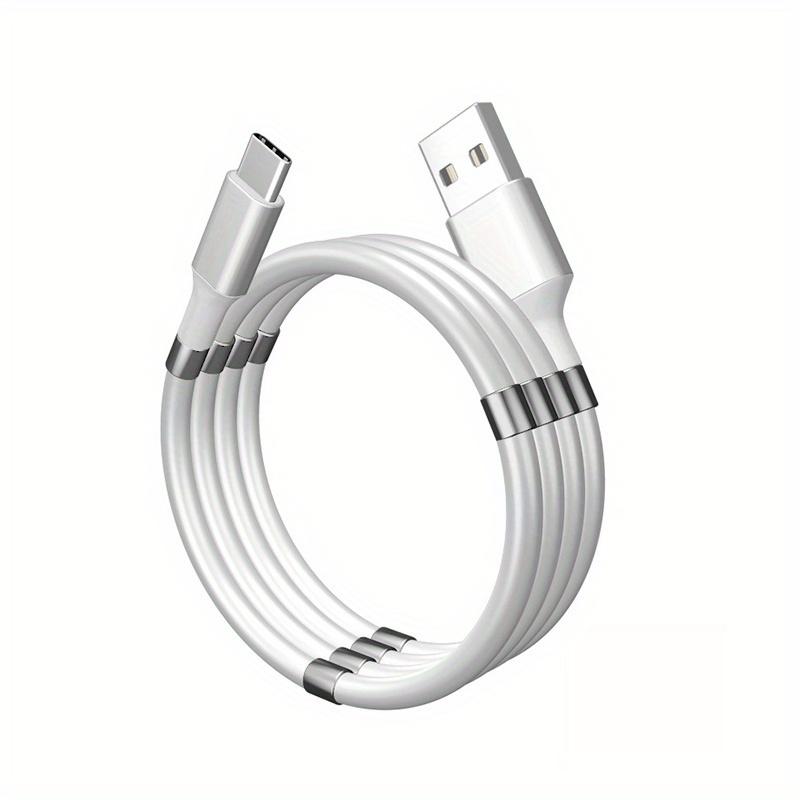 3A Кабель для быстрого намагничивания и поглощения данных Кабель для быстрой зарядки из мягкой резины Подходит для Apple Android Type-c Кабель для адсорбции и хранения данных