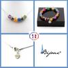 Stones and Minerals. Set Bracelet Necklace Beads Multicolored Ribbon Agate + Hematite 8 Customizable Size.