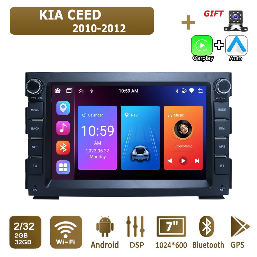 Автомагнитола Android для KIA CEED 2010-2012 Carplay Головное устройство 2DIN Автомагнитола Навигация 2+32GB