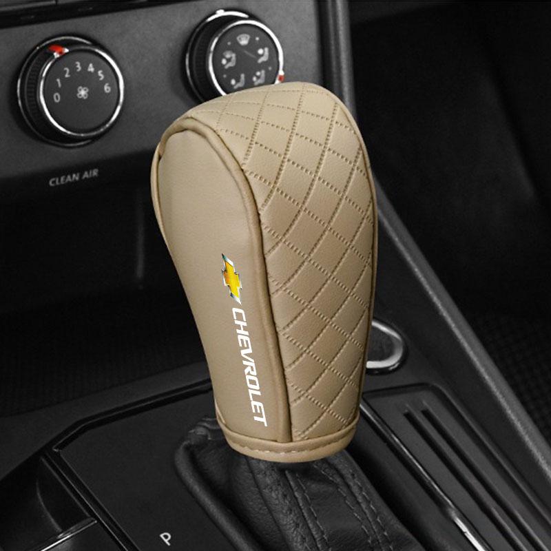 AABHE1 1Pc PU Leather Non-slip Wear-resistant Car Shift Handle Cover for Chevrolet Colorado Cruze Spark Captiva Malibu Trax Aveo Camaro