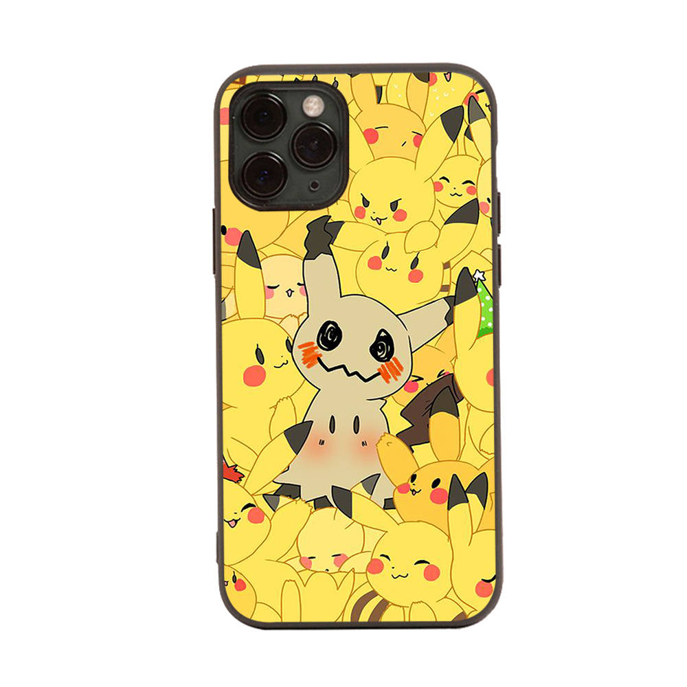 Чехол PK10 Pikachu PokémonBlack Sofe для Xiaomi Poco X6 X4 M5 M6 F5 F6 C65 C55 C50 C51 C40 Pro Redmi 14C A3X 13C 12C 11T 10A 9C Note 7 6 8A Plus