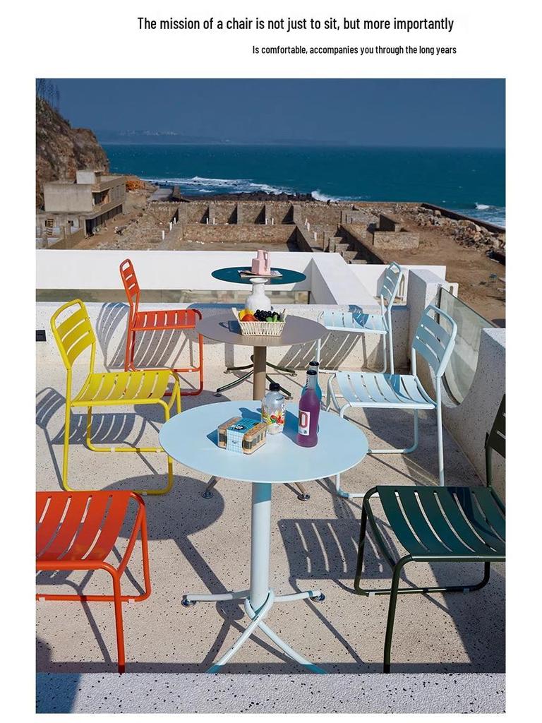 All-Aluminum Outdoor Cafe Table and Chairs Set with Sun Protection and Waterproof Features for Patios and Balconies