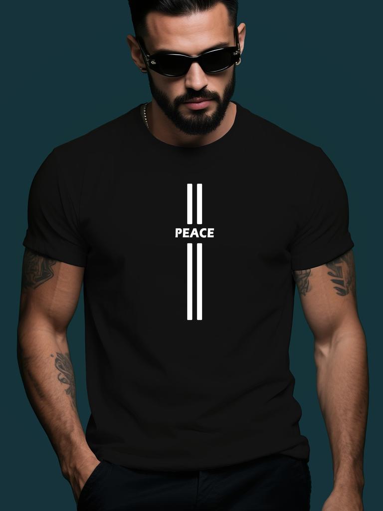 PEACE Крест Модная уличная одежда Летняя повседневная с круглым вырезом Обувь...