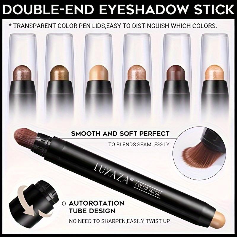 Тени-карандаш с металлическим блеском Водостойкие стойкие тени для век Кремовые карандаши для глаз цвета шампанского и коричневого Многофункциональный карандаш для теней для век Подводка для глаз с подсветкой