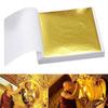 100Pcs Imitation 24K Golden Foil Food Packaging Beauty Nail Decorative Paper