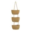 3 Layer Wall Hanging Storage Basket Cotton Rope Organizer Home Decor Hanging Basket Household
