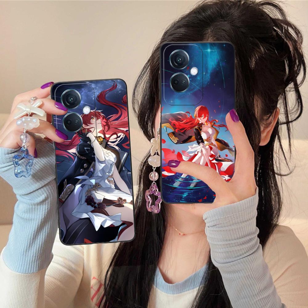 HSR Himeko Матовый ТПУ Чехол для Мобильного Телефона для OPPO Reno 14 13 12 11 10 9 8 7 6 5 F T Pro 5G Цветной Печатный Чехол
