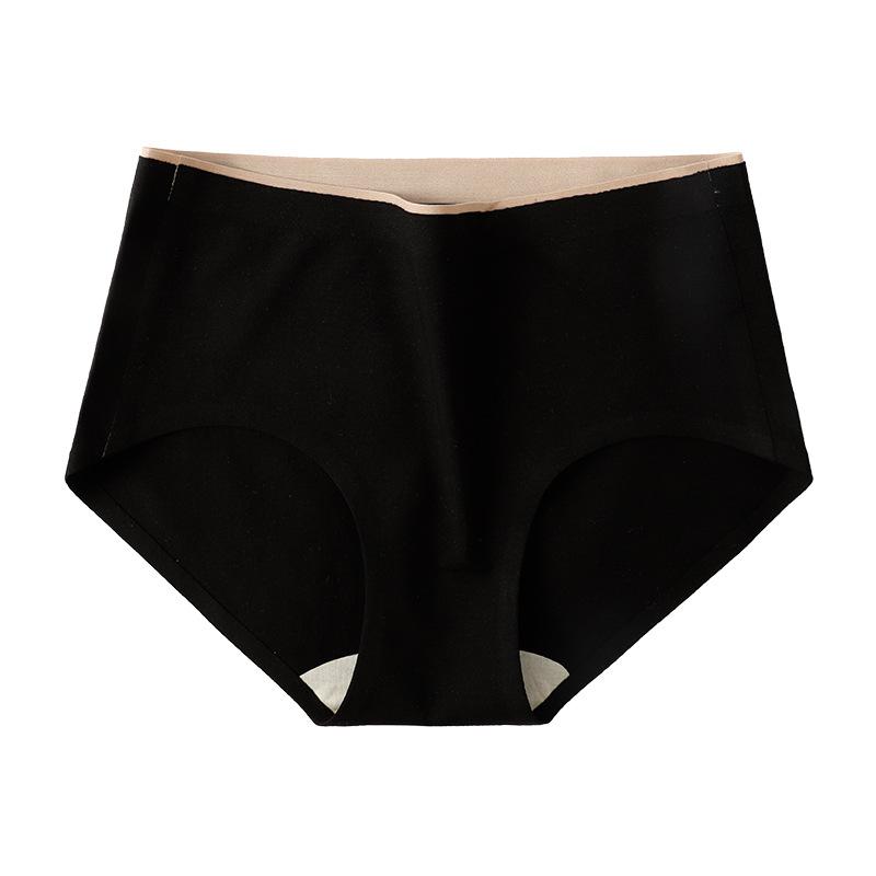 Cotton Seamless Mid Waist Underwear One Piece Women's Underwear Antibacterial Triangle Pants