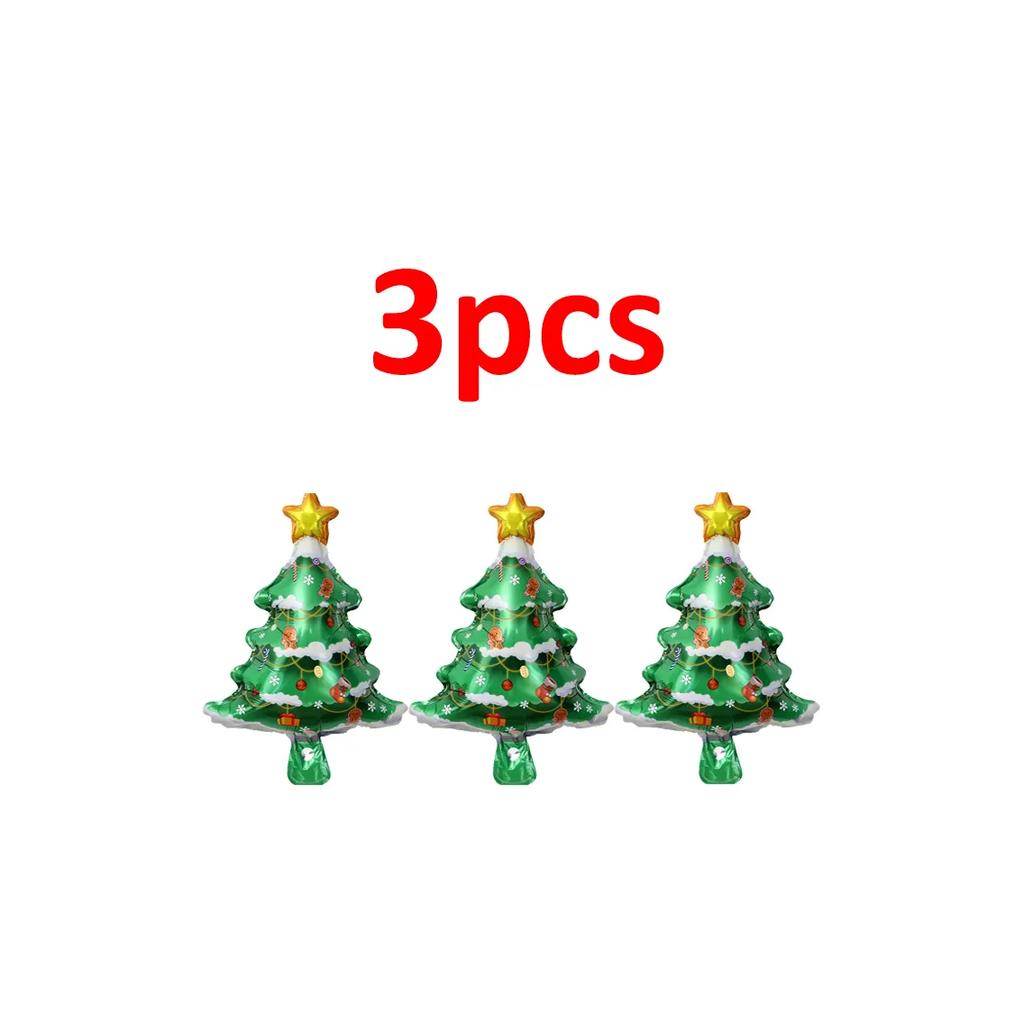 1-15 шт. Рождественские воздушные шары Алюминиевая фольга Рождественская елка Пряничный человечек Санта Клаус Воздушный шар Детские игрушки Рождественская вечеринка по случаю дня рождения Праздничное украшение