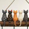 Cat Back Shape Key Holder Wooden Key Hanger Gift Wall Mounted Key Rack  Home Entryway Hallway