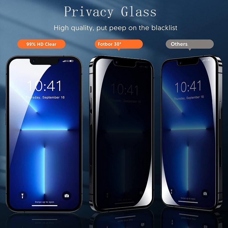 2 шт. антишпионская защитная пленка из закаленного стекла для iPhone 11 12 13 14 Pro Max ProMax Plus MINI 7 8 Plus 14Pro 13Pro 12Pro 11Pro 14ProMax