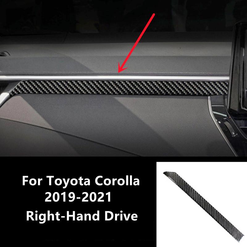 Real Carbon Fiber Car Inner Co-pilot Dashboard Cover Trim Decal Stickers For Toyota Corolla - Auto Interior