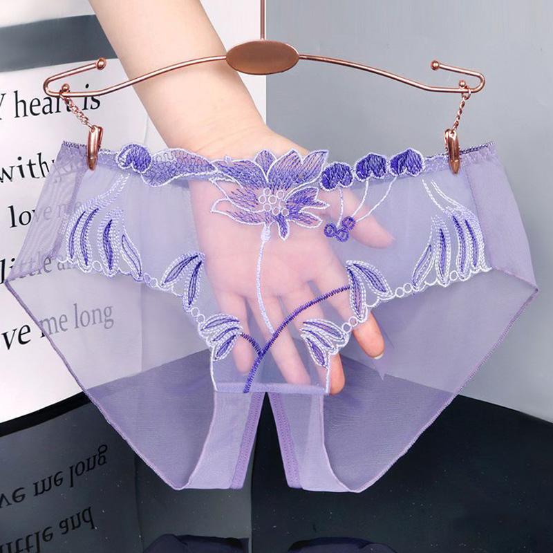 Women Sexy Panties Exotic Open Crotch Panty Thong Lingerie Female Briefs Lace Transparent Crotchless G String Underwear Intimate