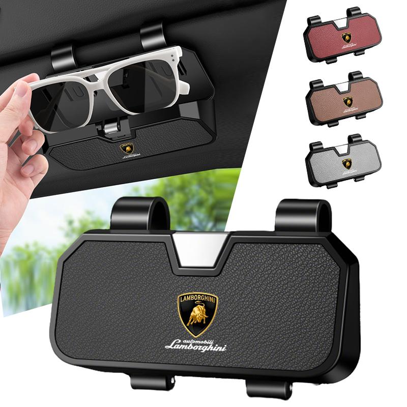 New Car Sun Visor Glasses Clip Pressing Switch Eyeglasses Holder Auto Headrest For Lamborghini Urus Huracan Aventador Premium HH73