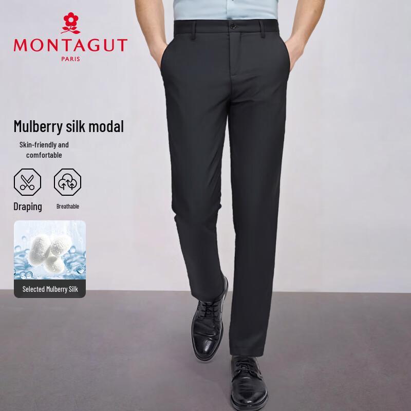 MONTAGUT Men's Tencel Blend Cooling Casual Trousers