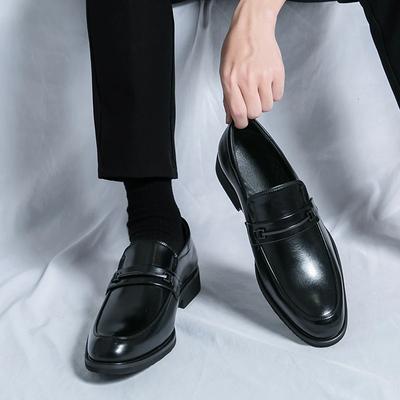 Мода Модный бренд Мужские удобные остроносые повседневные кожаные туфли Весенний новый стиль Мужские деловые офисные дышащие кожаные туфли Оксфорды