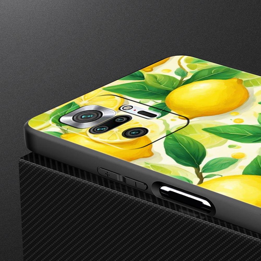 Summer Fresh Fruit Lemon Print Phone Case Cover for Redmi 14C 10C Note 15 14 13 12 10 11 K40 Pro Plus Soft TPU Shockproof Fundas