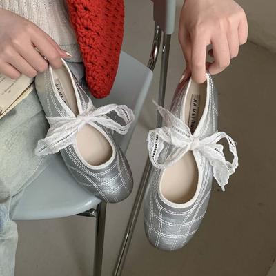 Модные IPPEUM Женские балетки с круглым носком 2025 Новая мода Искусственная кожа Мэри Джейн Балетки