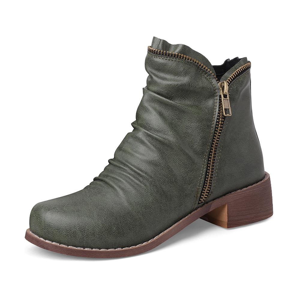 B/Женские короткие ботинки на низком каблуке, новые удобные осенние и зимние ботинки Мартин на толстом каблуке, женская обувь большого размера в стиле ретро