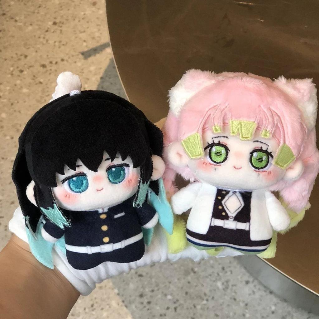 Demon Anime Figure Giyu Tomioka Mitsuri Kanroji Douma 10Cm Cotton Doll Plush Toy Cute Desktop Decoration Festival Gift For Fans