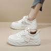 White Shoes for Students Women Summer New Platform Height Increasing Breathable Casual Shoes