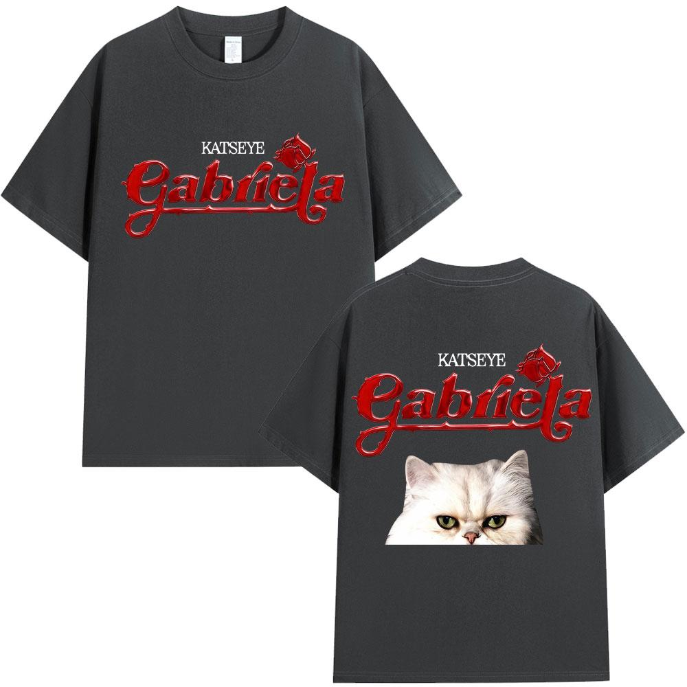 KATSEYE Gabriela Tour 2025 Graphic T Shirts Fashion Hip Hop Vintage Unisex Women T Shirt Oversized Cotton Casual TShirt Streetwear