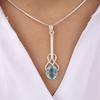 Sky Blue Topaz Gemstone 925 Sterling Silver Jewelry Women's Pendant For Gift PP-60-1