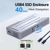 Корпус для твердотельного накопителя USB 4.0 40 Гбит/с USB-C M.2 NVMe SSD, внешний жесткий диск USB 4.0, коробка для Macbook, iPad, телефона, ноутбука