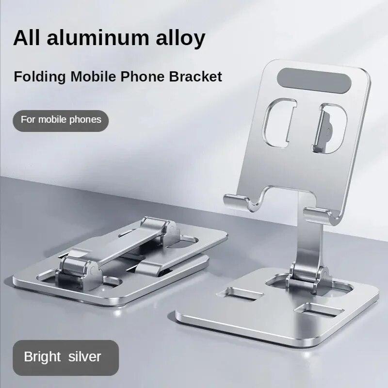 Universal Aluminum Alloy Portable Tablet Holder Mount For iPad Adjustable Flexible Folding Lazy Desktop Live Mobile Phone Stand