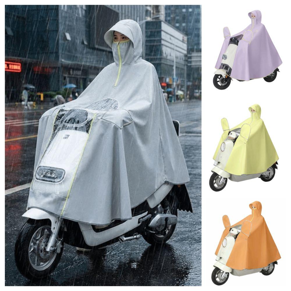 Waterproof Motorcycle Raincoat High Neck Full Body Rain Poncho Outdoor Motorcycle