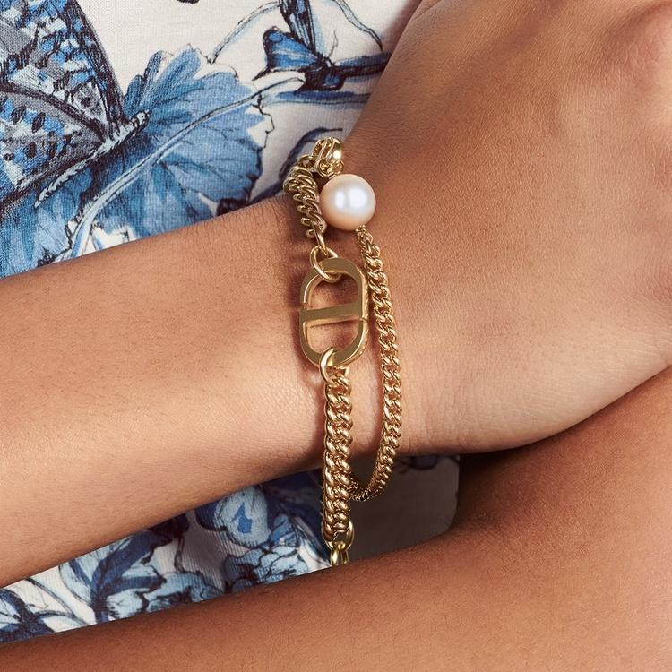 DIOR Metal, Resin, Pearl Bracelets Women's Gold N2611WOMMTD300