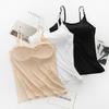 Plus-Size Seamless Padded Camisole Women's Spaghetti Strap Longline Tank Top Summer Bandeau Underwear