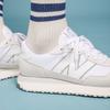 New Balance Noritake X  NB 237 Двухслойная коровья кожа Минималистичные Свежие Низкие Спортивные Повседневные Кроссовки Унисекс Серо-Розовые Серебристые MS237NW1