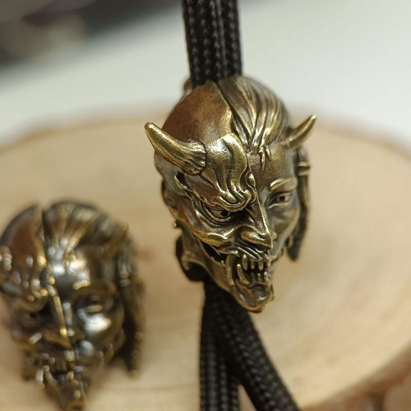 Раксаси Демон Латунные Ножи Бусины EDC DIY Паракорд Плетеные Браслеты Шнур Брелок Подвески Аксессуары Подвески для Инструментов Для Отдыха Подвески Подарок