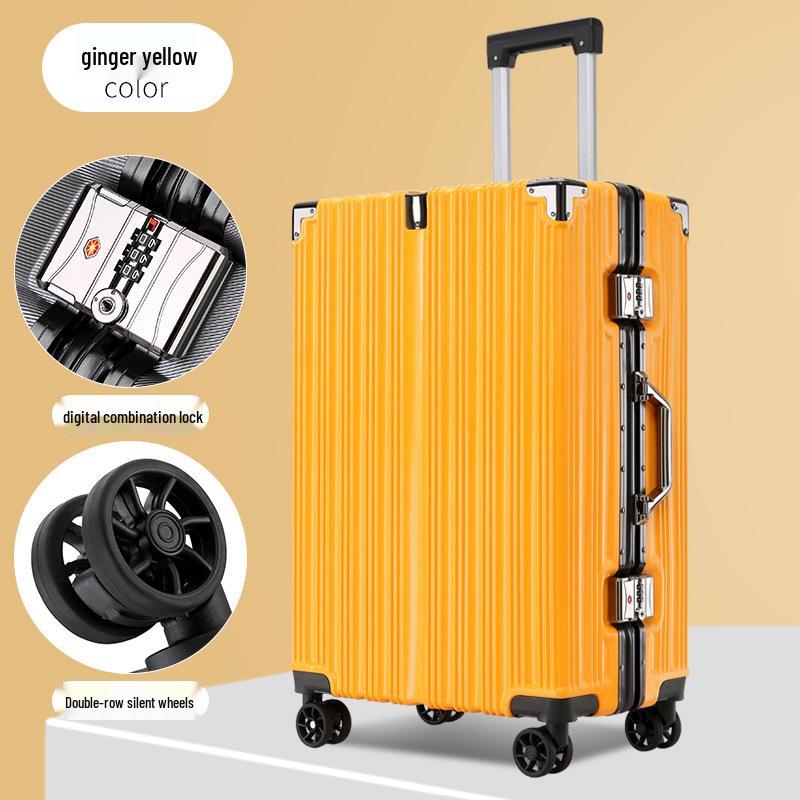 26-дюймовый алюминиевый чемодан с устойчивостью к падениям и износу, универсальные бесшумные колеса - Идеально подходит для женских путешествий