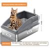 Нержавеющая сталь Кошачий лоток Закрытый Большой Туалет для Кошек Дезодорирующий Легко Чистить Товары для Животных Антикоррозийный Кошачьи Поддоны