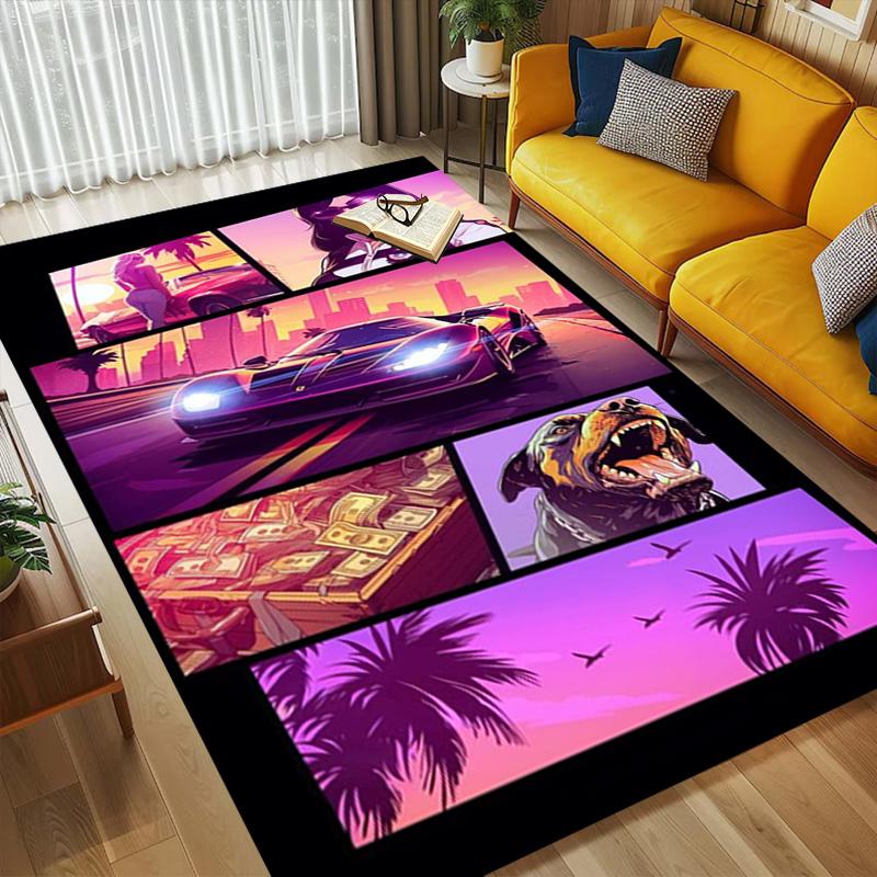 Night Drive Living Room Non-Slip Area Rug Soft Carpet for Bedroom Game Playroom Sofa Office Home Decor Doormat Christmas Gift C9211667