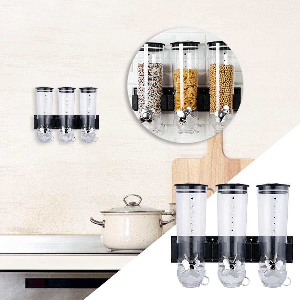 Wall Mounted Dry Food Dispenser for Cereal Nuts Candy Canister Material