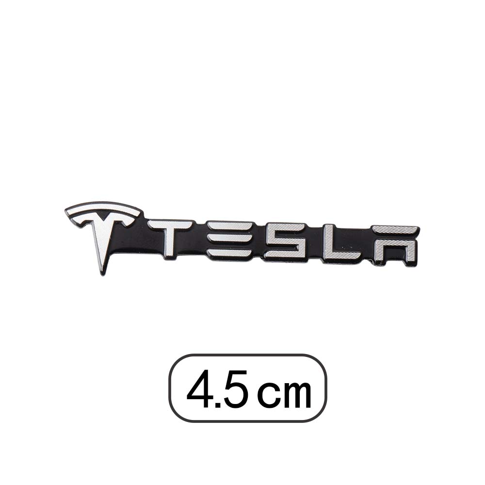 AAAIM1 2/4Pcs 3D Aluminum Logo Car Sound Audio Badge Stickers Speaker Decal For Tesla Model 3 Y S X 2017-2023 Roadster SpaceX Coil Mod