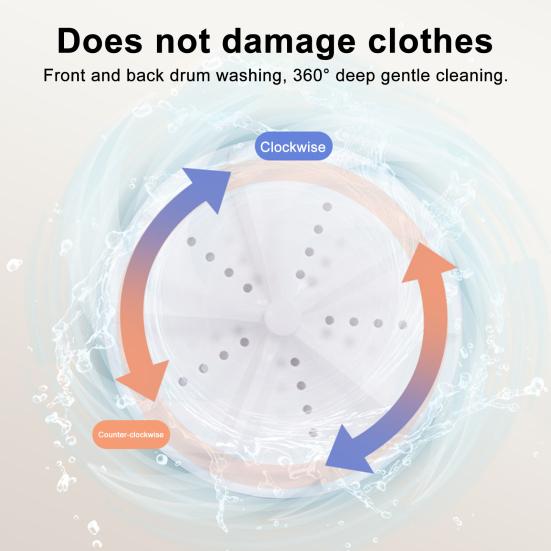 Автоматическая Турбо Мини Стиральная Машина с Питанием от USB Портативная Стиральная Машина для Детской Одежды Нижнего Белья Носков Компактная Стиральная Машина для Общежития