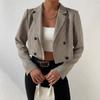 Весенняя куртка Короткий повседневный пиджак Универсальный для женщин