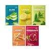 Natural Mask Pack (1 Sheet) (Choose 1 of 5 Types: Aloe/Lemon/Green Tea/Honey/Pomegranate)