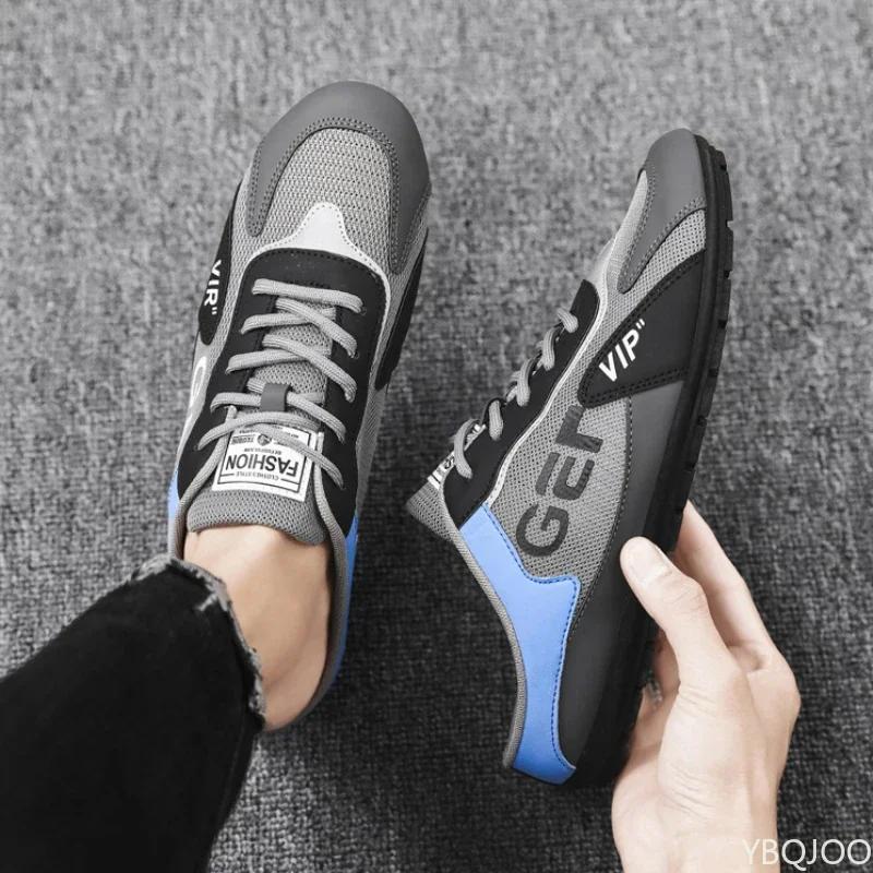 Мода 2025 Лето Шлепанцы для мужчин Модные мужские повседневные туфли на плоской подошве Обувь с мягкой подошвой для поддержки Мужские кроссовки Zapatos De Hombre